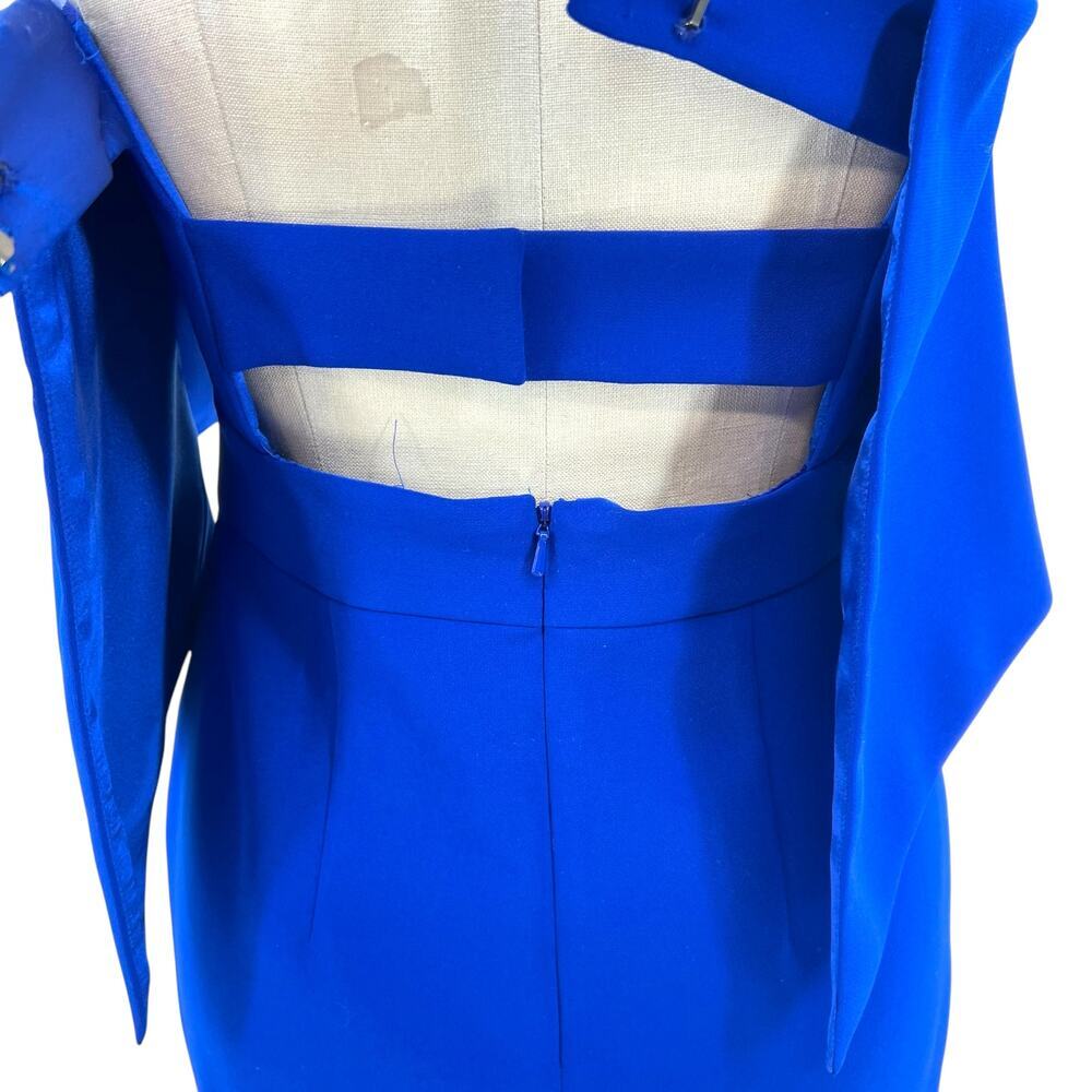 Jay Godfrey Cobalt Blue Viola‎ Dress Strapless Ruffle Detail Mini Size US 4 - Picture 8 of 12